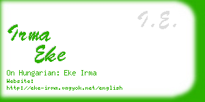 irma eke business card